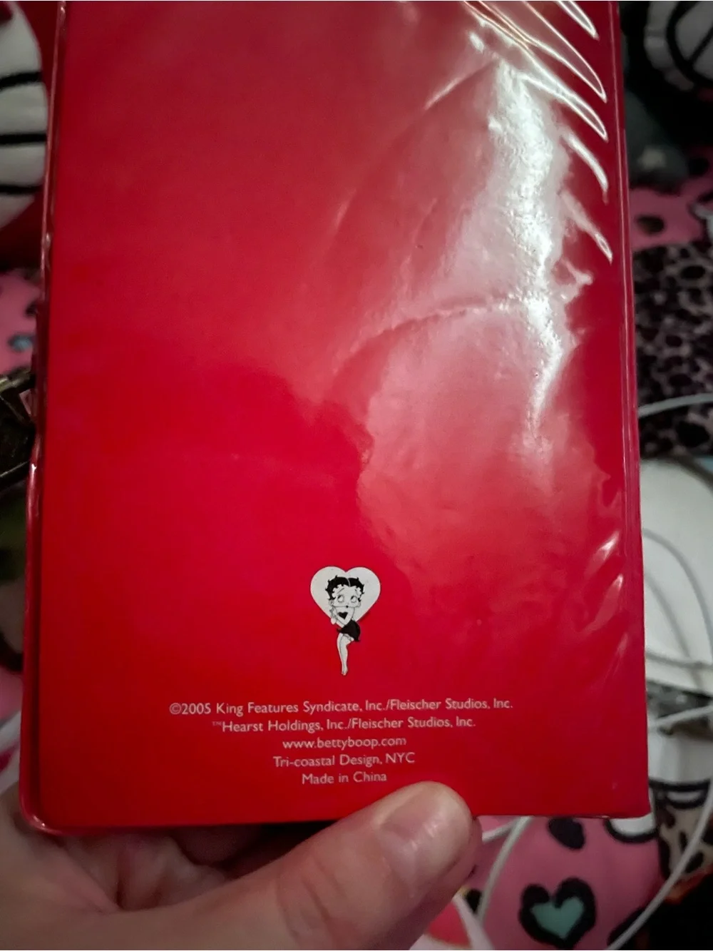 Betty Boop Red and Black Biker Lock Journal